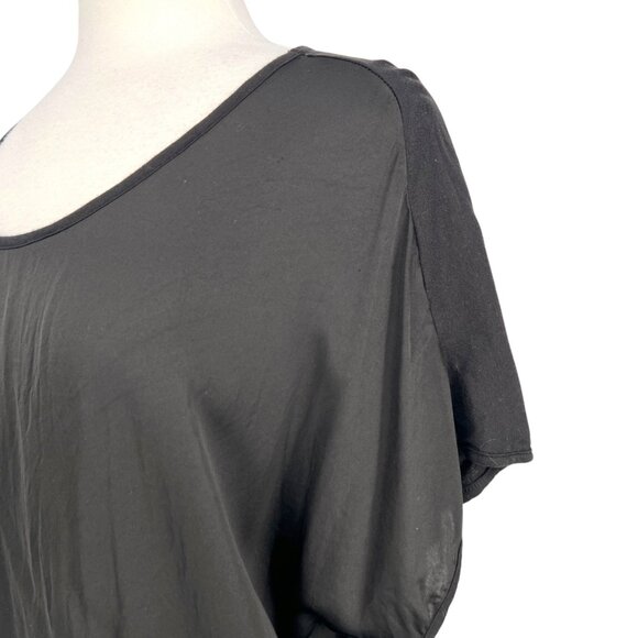 Michael Stars Contrast Dolman Sleeve Short Sleeve Tee Black Size Large - Picture 4 of 9